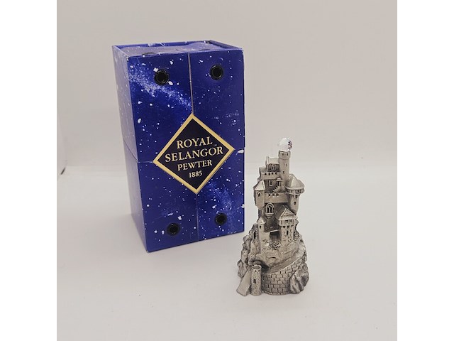 Royal selangor pewter castle gedecoreerd met kristal - afbeelding 10 van  10