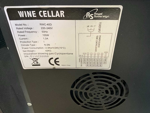 Royal souvereign rwc-400 wijnklimaatkast - afbeelding 6 van  6