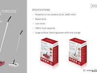 Royalty line elektrische rolveger draadloos 5,3v / 1800mah - afbeelding 3 van  3