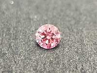 Roze diamant - 0.20 carat briljant geslepen diamant - afbeelding 1 van  4
