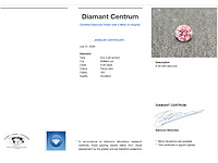Roze diamant - 0.20 carat briljant geslepen diamant - afbeelding 3 van  4