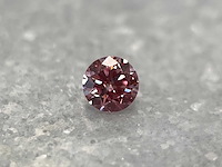 Roze diamant - 0.22 carat briljant geslepen diamant - afbeelding 1 van  4