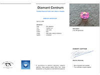 Roze saffier 0.66 carat natuurlijke roze saffier - afbeelding 3 van  4