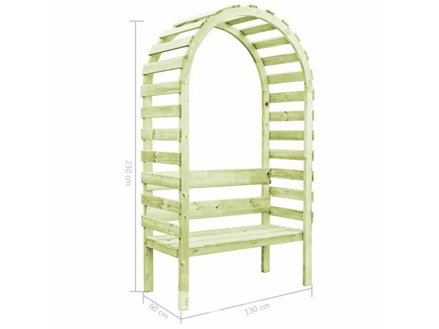 Rozenboog met bank - afbeelding 6 van  6