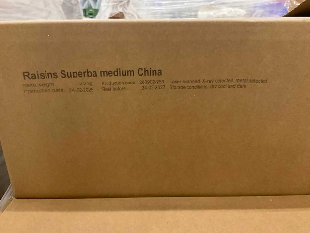 Rozijnen superba medium 12.5kg (25x) - afbeelding 2 van  2
