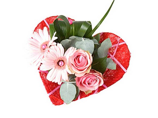 Rs heart shape d.20cm red (3985x) - afbeelding 1 van  1