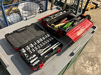 Rs pro socket set & facom toolbox met diverse handgereedschappen - afbeelding 1 van  5
