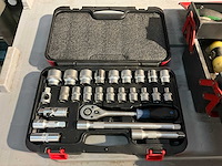 Rs pro socket set & facom toolbox met diverse handgereedschappen - afbeelding 2 van  5
