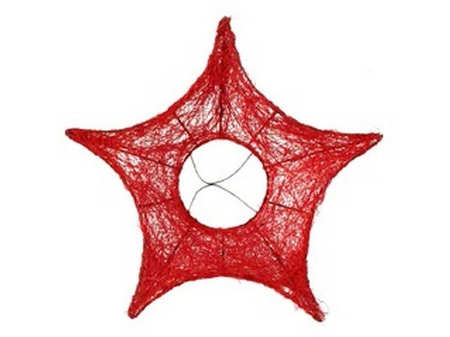 Rs star sisal ø25cm red (7250x) - afbeelding 1 van  1