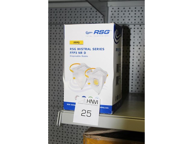 Rsg stofmaskers type ffp3 15 stuks in doos - afbeelding 1 van  2