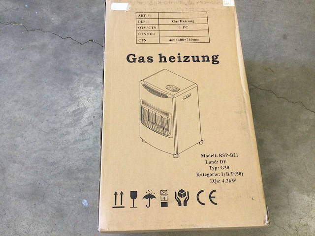 Rsp-b21 - gaskachel mobiel op wielen - afbeelding 2 van  5