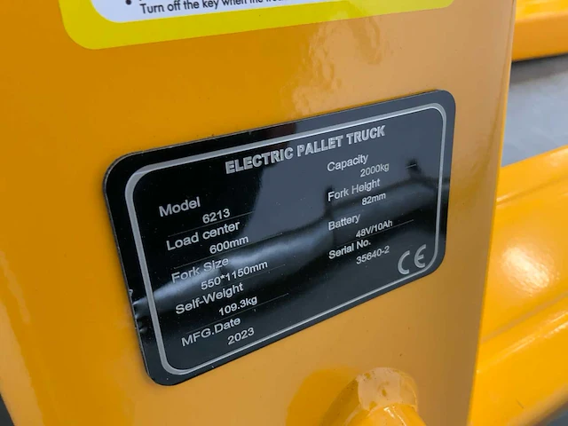 Rte - 2025 - 6213 - elektrische palletwagen 2000kg - afbeelding 15 van  15
