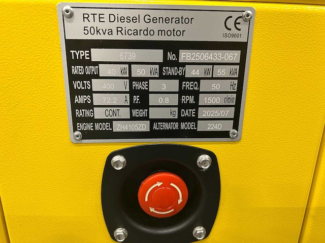 Rte - 2025 - 6739 - 50 kva noodstroomaggregaat 400v - afbeelding 25 van  29