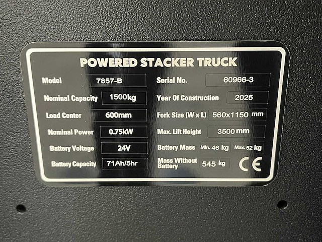 Rte - 2025 - 7857-b - stapelaar 3.5m dubbele ketting - afbeelding 4 van  6