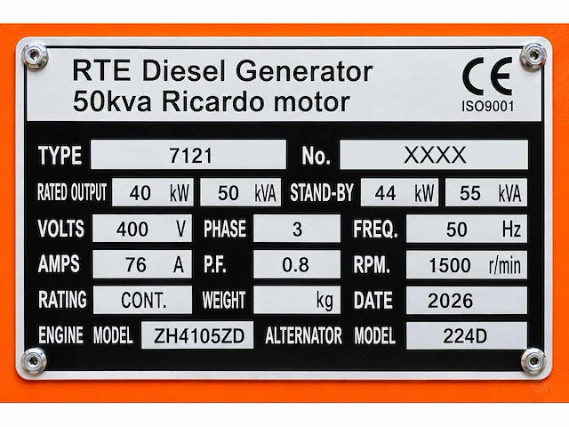 Rte - 2026 - 7121 - 50 kva noodstroomaggregaat 400v - afbeelding 21 van  25