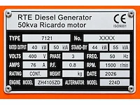 Rte - 2026 - 7121 - 50 kva noodstroomaggregaat 400v - afbeelding 15 van  21