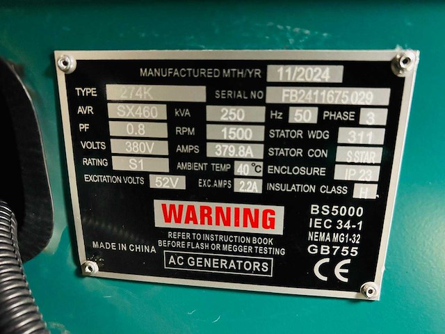 Rte - 2026 - 7155 - 250 kva noodstroomaggregaat 400v - afbeelding 15 van  28