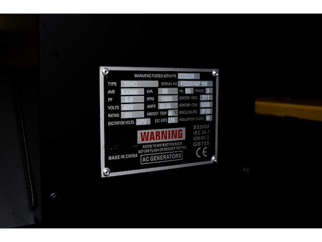 Rte - 2026 - 7310 - 35 kva noodstroomaggregaat 400v - afbeelding 12 van  12