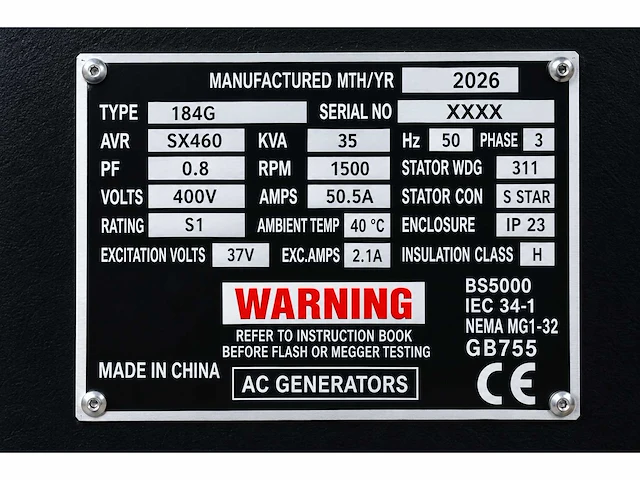 Rte - 2026 - 7310 - 35 kva noodstroomaggregaat 400v - afbeelding 5 van  25
