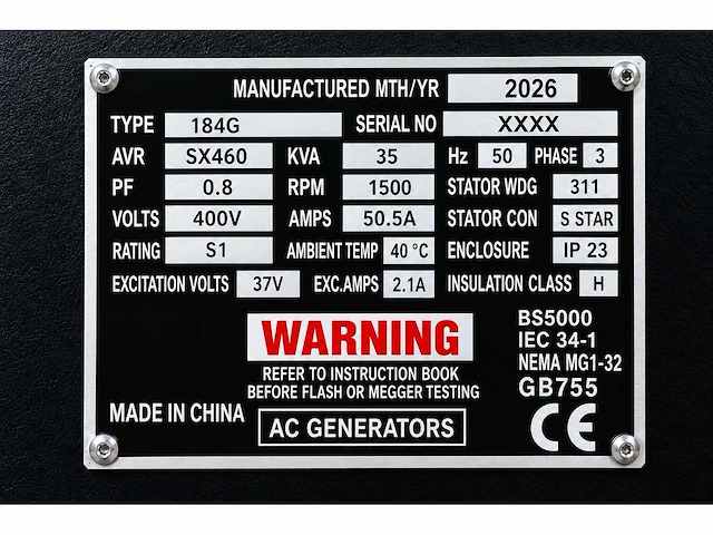 Rte - 2026 - 7310 - 35 kva noodstroomaggregaat 400v - afbeelding 10 van  25