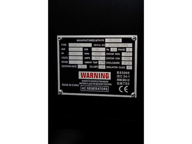Rte - 2026 - 7423 - 25 kva noodstroomaggregaat 400v - afbeelding 13 van  22