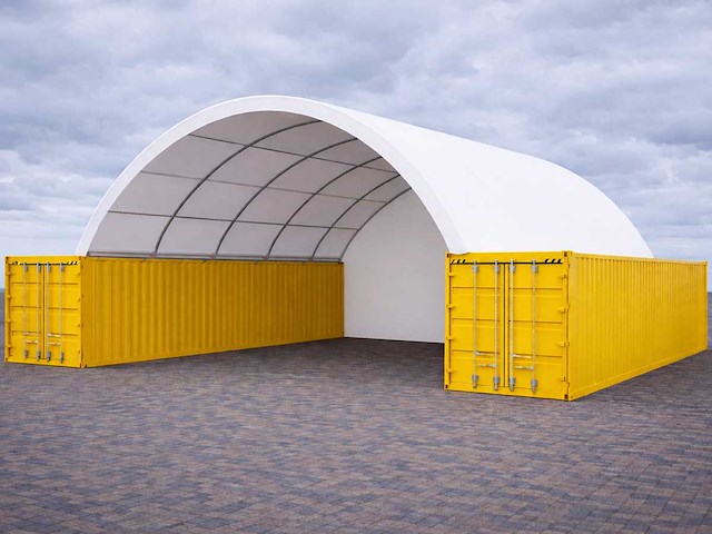 Rte - 2026 - 8117 - opslagtent 6000x6000x2000mm met achterwand - afbeelding 1 van  1