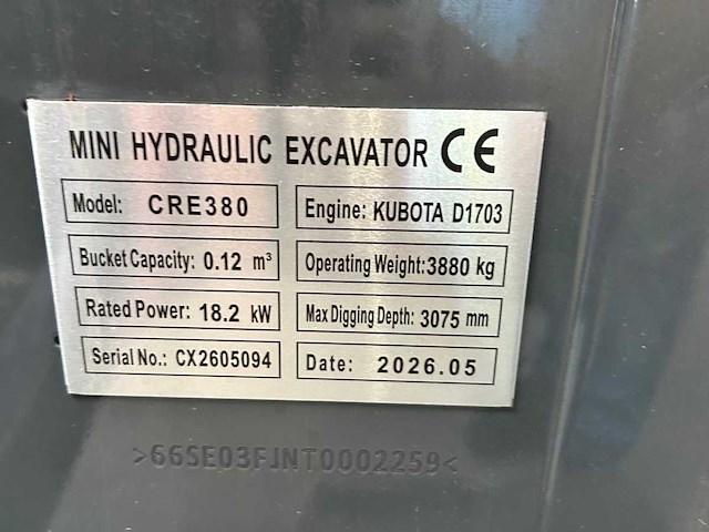 Rte - 2026 - cre380 - minigraafmachine 3800kg - afbeelding 14 van  18