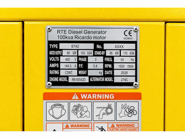 Rte - 2026 -100 kva noodstroomaggregaat diesel - afbeelding 16 van  27