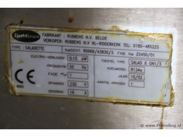 Rubbens rvs saladette type salad 6 gn1/3 - afbeelding 8 van  9