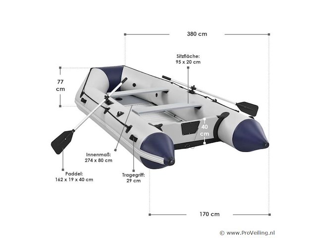 Rubber- peddelboot - afbeelding 5 van  11