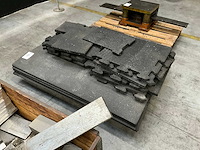 Rubber tegelvloer delen - afbeelding 1 van  3