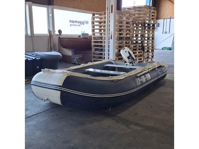 Rubberboot, allpa, 330 / sens350 | aluminium bodem, met buitenboordmotor johnson | 15 pk - afbeelding 1 van  24