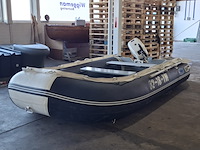 Rubberboot, allpa, 330 / sens350 | aluminium bodem, met buitenboordmotor johnson | 15 pk