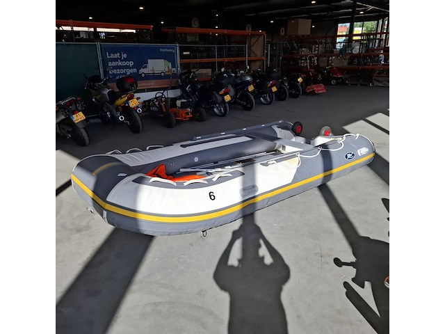 Rubberboot hibo 430 met aluminium vloerdelen en diverse opties, grijs / chroom - afbeelding 4 van  13