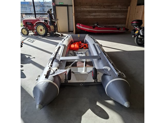 Rubberboot hibo 430 met aluminium vloerdelen en diverse opties, grijs / chroom - afbeelding 5 van  13