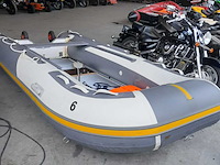 Rubberboot hibo 430 met aluminium vloerdelen en diverse opties, grijs / chroom
