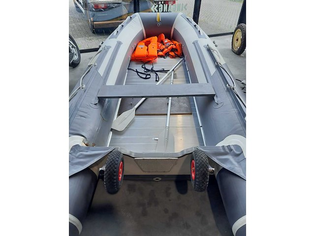 Rubberboot hibo 430 met aluminium vloerdelen en diverse opties, grijs / chroom - afbeelding 7 van  13