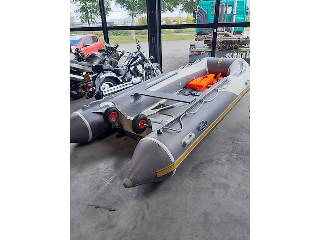 Rubberboot hibo 430 met aluminium vloerdelen en diverse opties, grijs / chroom - afbeelding 8 van  13