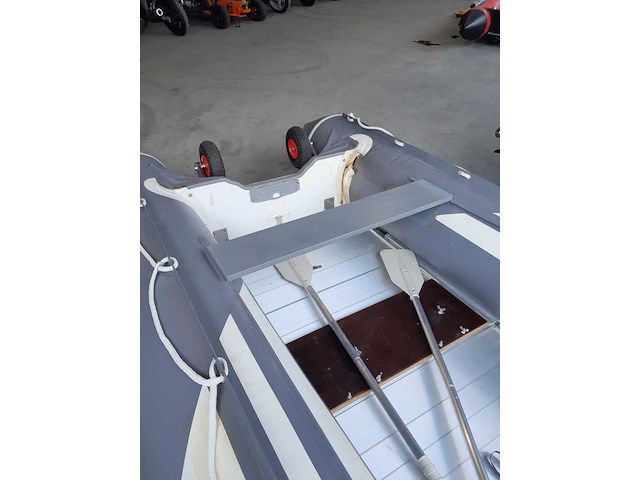 Rubberboot hibo 430 met aluminium vloerdelen en diverse opties, grijs / chroom - afbeelding 9 van  13