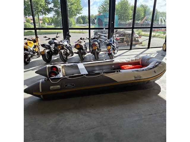 Rubberboot hibo 430 met aluminium vloerdelen en diverse opties, grijs / chroom - afbeelding 13 van  13