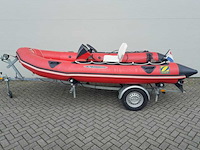 Rubberboot met aluminium vloerdelen en diverse opties, zodiac, futura mk2 420, rood