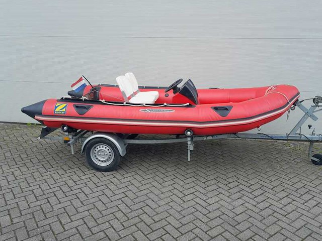 Rubberboot met aluminium vloerdelen en diverse opties, zodiac, futura mk2 420, rood - afbeelding 2 van  9