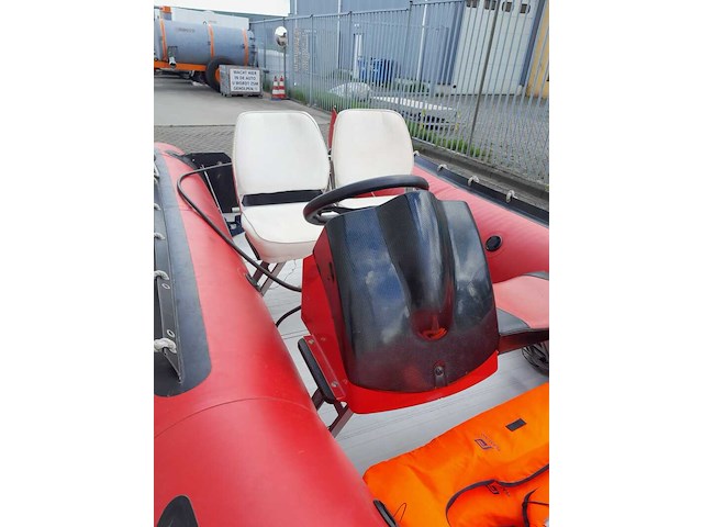 Rubberboot met aluminium vloerdelen en diverse opties, zodiac, futura mk2 420, rood - afbeelding 5 van  9