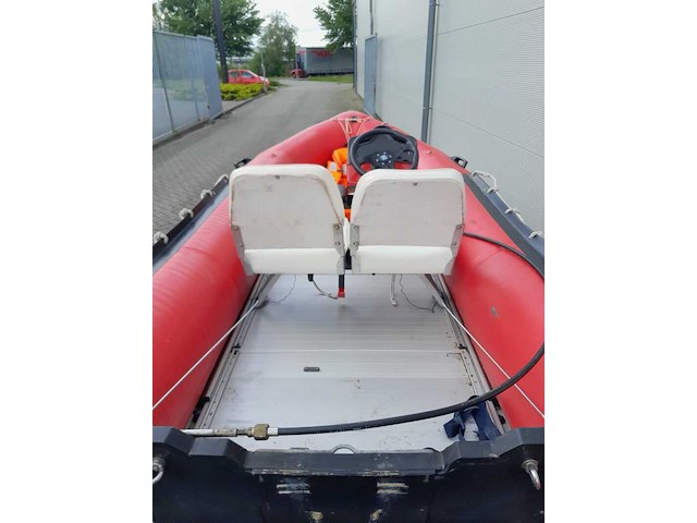Rubberboot met aluminium vloerdelen en diverse opties, zodiac, futura mk2 420, rood - afbeelding 6 van  9