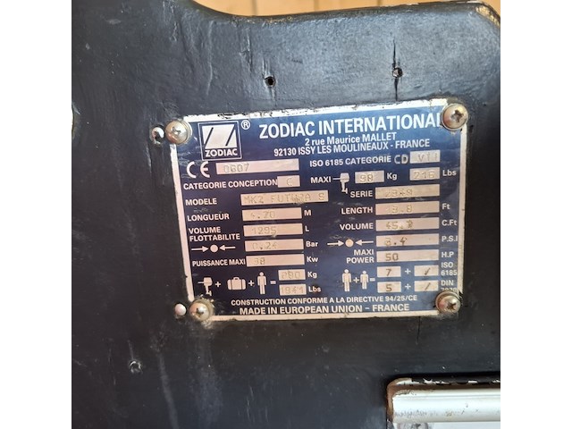 Rubberboot, zodiac, mk2 futura s, rood - afbeelding 4 van  12