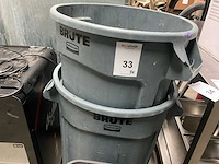Rubbermaid brute afvalcontainer (2x) - afbeelding 3 van  5