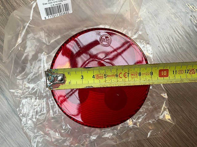 Rubbolite 38 - rood - rond hoog - trailerverlichting (100x) - afbeelding 1 van  1