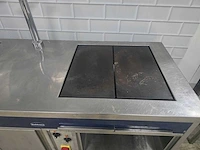 Rubens - professionele elektrische rvs bak/frituurlijn bestaande uit 2x electrische kookplaat en 1x dubbele friteuse - afbeelding 7 van  11