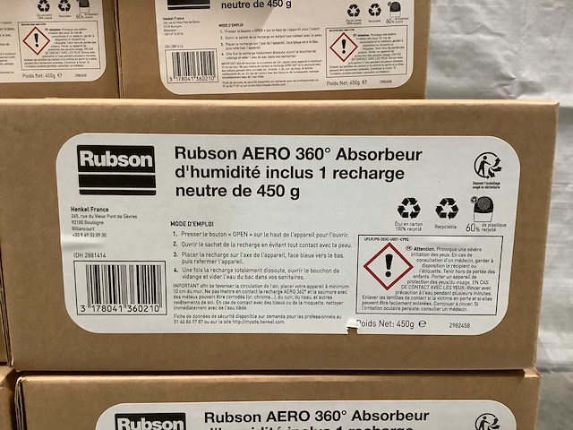 Rubson aero 360 vochtopnemer / luchtontvochtiger (22x) - afbeelding 2 van  3