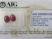 Ruby 4.25ct aig certified - afbeelding 2 van  4